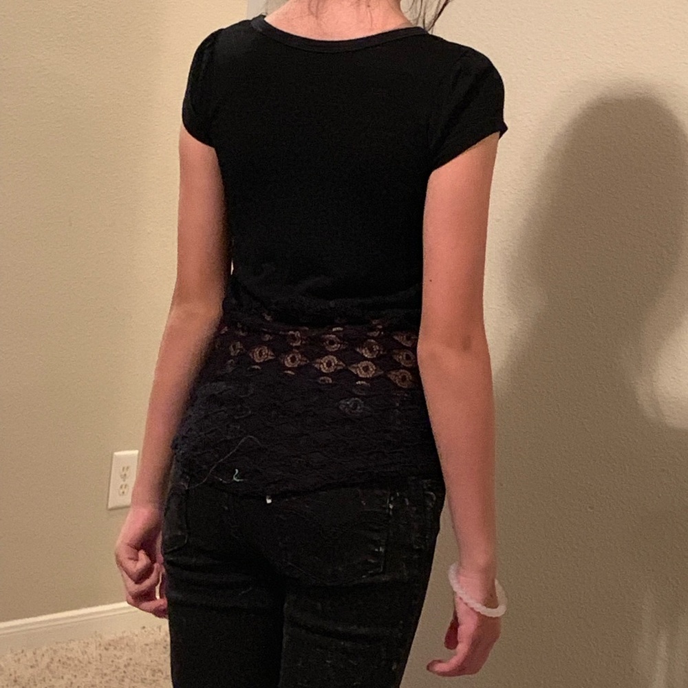 Teal butterfly blouse